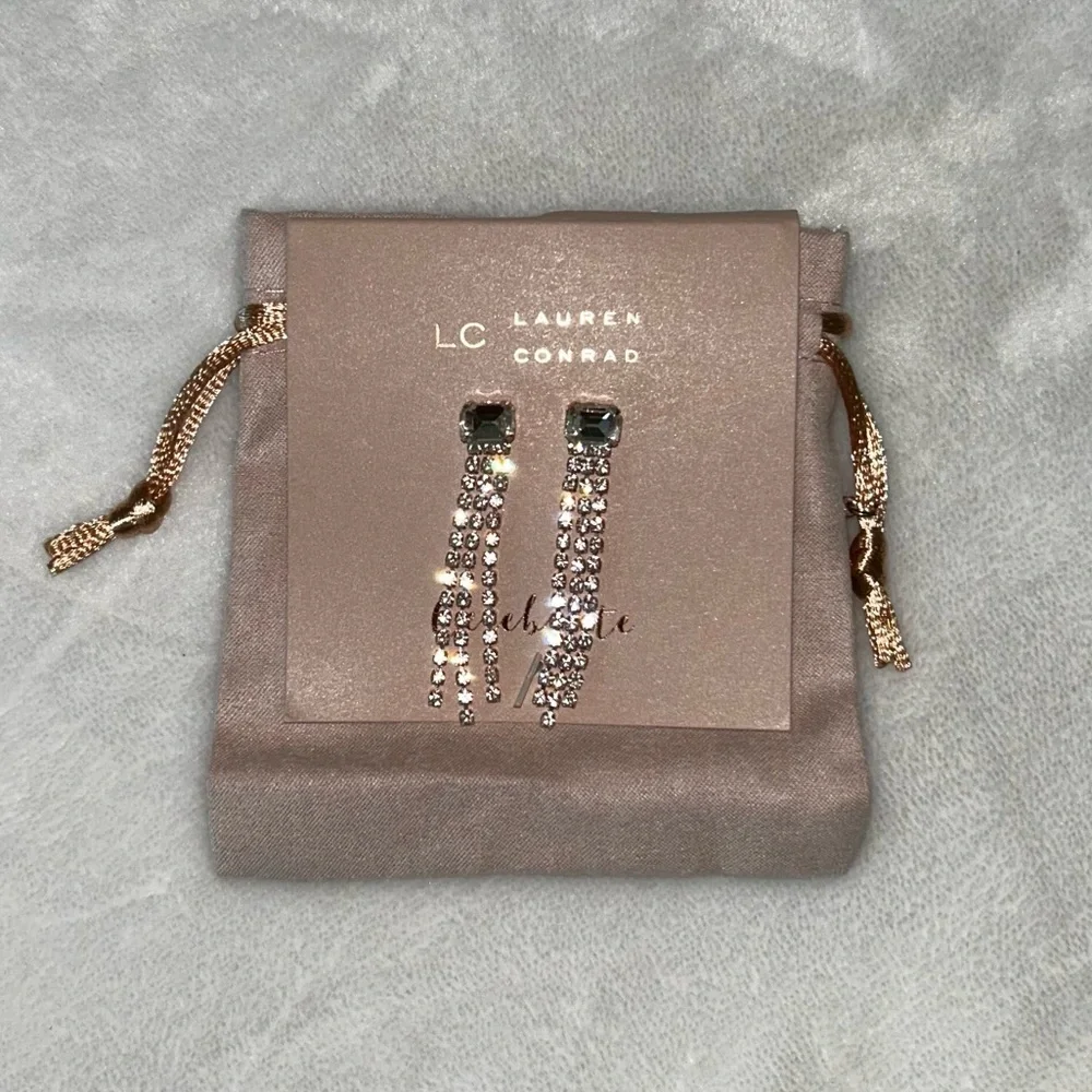 LC Lauren Conrad Rose Gold Dangle Earrings